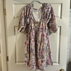 Olivaceous size S floral dress